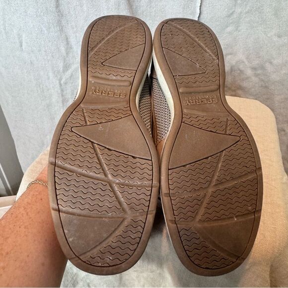 Sperry Top Sider Leather Boat Shoe Size 6 Mesh Side Cushioned - Picture 10 of 11